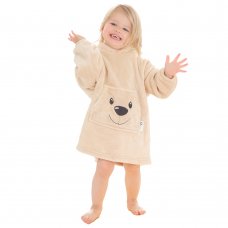 18C939: Infants Novelty Teddy Oversized Plush Hoodie  (One Size - 18 Months- 3 Years)